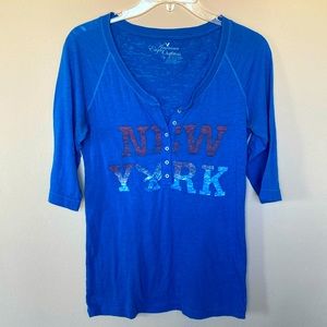 American Eagle New York Baseball Tee